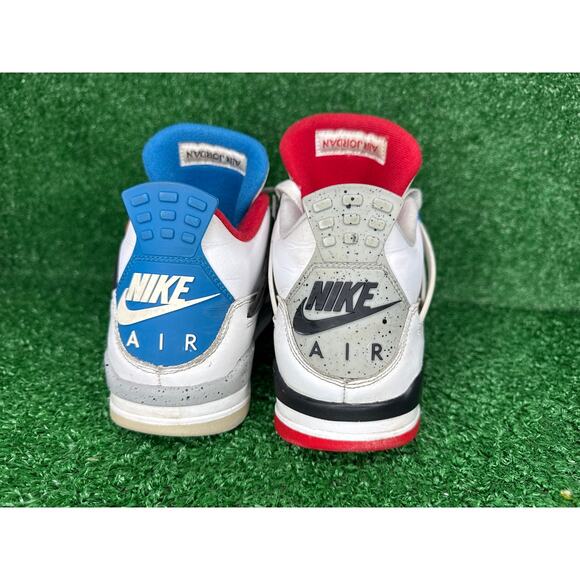 Nike Air Jordan 4 What The CI1184-146 White Red Blue Mens Size 8.5 Bred cement